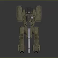 Tactical Green Military Vehicle With Long Gun Barrel Antenna And Armored Structure