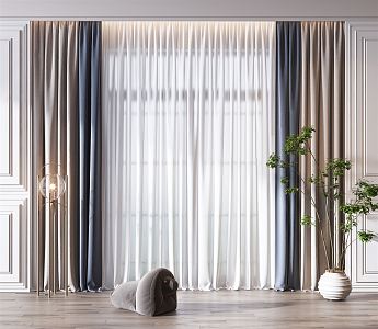 Modern Curtains 3d model