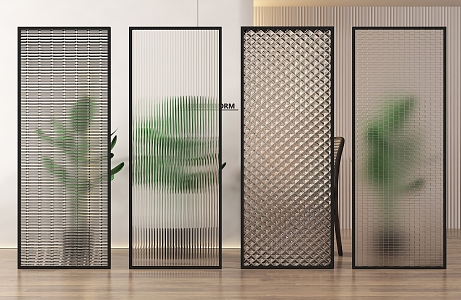 Modern Changhong Glass Partition Glass Partition 3d model