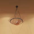 Modern Artistic Chandelier Interior Design With Circular Frame And Radial Elements 3d model