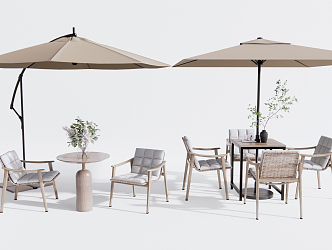 Modern Outdoor Table and Chair Outdoor Leisure Table and Chair 3d model