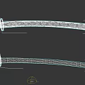 Traditional Japanese Samurai Swords With Curved Blades And Decorative Handles 3d model