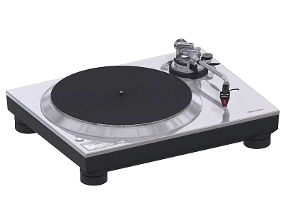 Modern Turntable Entertainment Appliance With Sleek Design Rotating Platter And Tonearm 3d model