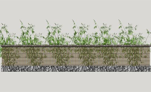 New Chinese-style fence 3d model