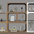 Modern Open Shelving Bookcase Interior With Decorative Items Plants Books And Small Ornaments