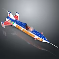 USAF X 15 Experimental Rocket Plane With US Flag Design For Space Exploration