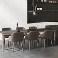 Modern Restaurant Interior With Open Design Dining Table Chairs And Decorative Shelves