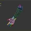Fantasy Character With Intricate Metallic Mechanical Arm And Gold Accents