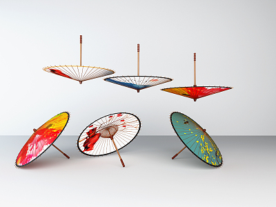 Chinese-style pendant oilpaper umbrella model