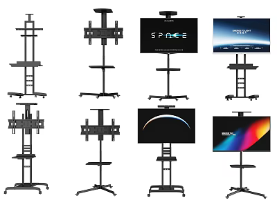 Sturdy Iron Art Display Stands With Multiple Designs For Monitor Screen Placement 3d model