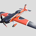 Sleek Red And Black Passenger Plane With Propeller And Streamlined Exterior Design