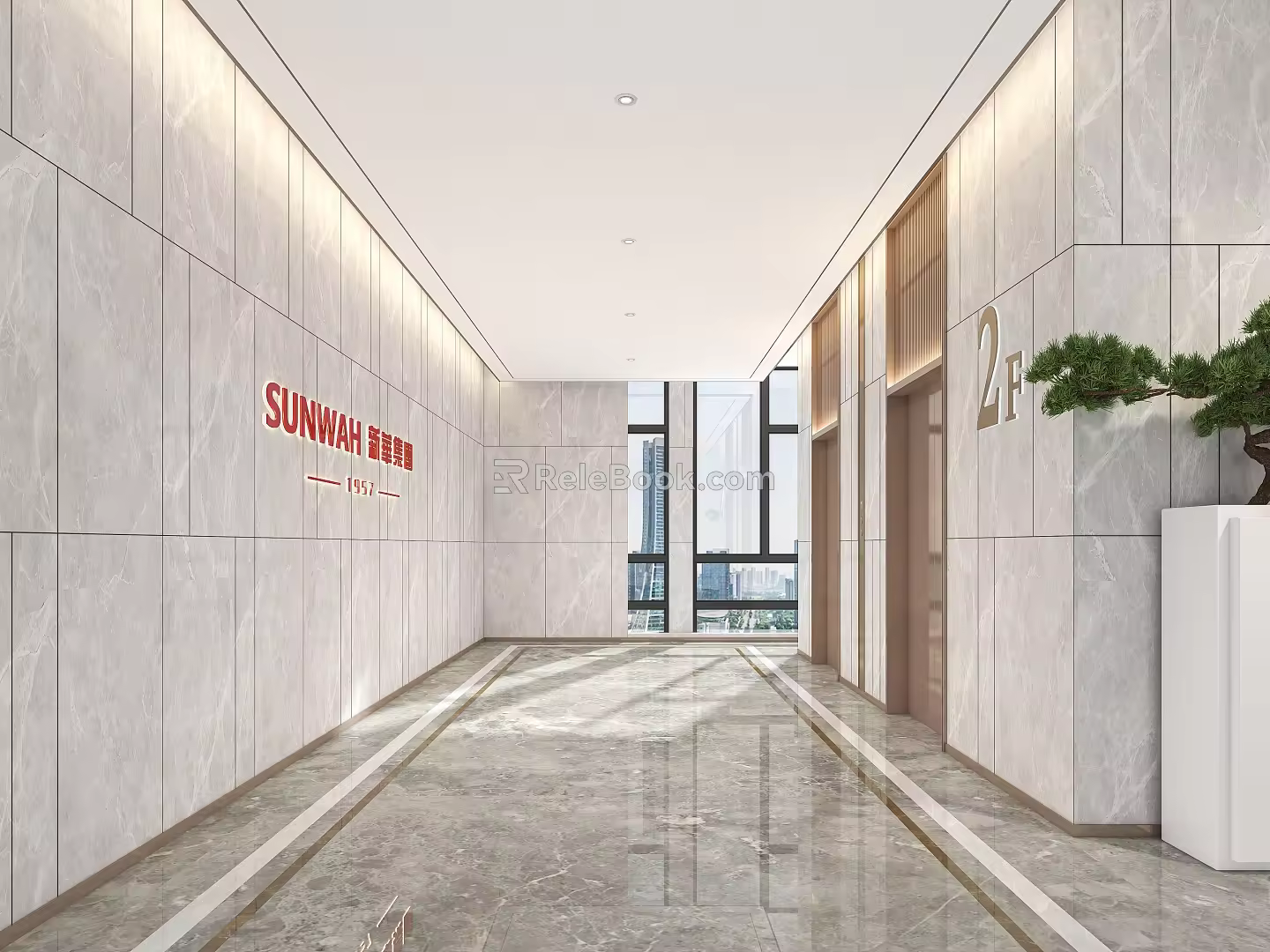 Elevator hall 3d model