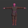 Male Medieval Game Film Character With Gray Vest Brown Clothing And Outstretched Arms