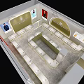 Elegant Jewelry Store Interior With Glass Display Cases Golden Accents And Soft Lighting