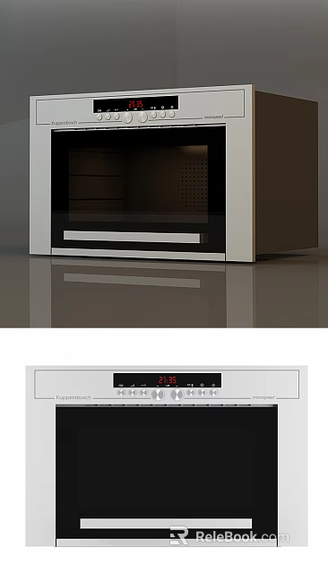 Modern Built in Kitchen Oven With Digital Display And Control Panel 3d model 