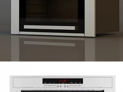 Modern Built in Kitchen Oven With Digital Display And Control Panel 3d model