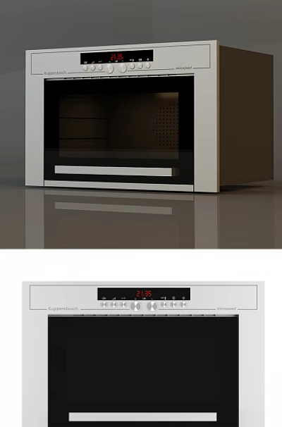 Modern Built in Kitchen Oven With Digital Display And Control Panel 3d model