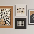 Middle Ancient Hanging Paintings 3d model