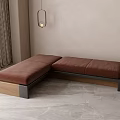 Modern corner sofa stool 3d model