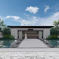 Rockery Stones In Traditional Chinese Garden With Trees Green Plants Stone Pathway And Decorative Lantern