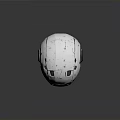White Mechanical Weapon Helmet With Futuristic Sci Fi Armor And Sensor Components 3d model