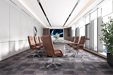 Modern Meeting Room Meeting Table and Chair 3d model