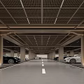 Elegant Modern Spacious Underground Parking Lot With Smooth Floor And Orderly Parked Luxury Vehicles
