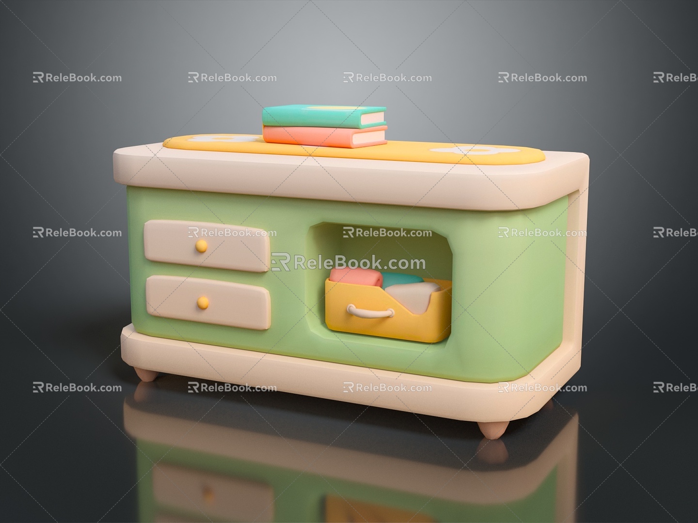 Desk Writing Desk Children's Writing Desk CG Desk 3d model