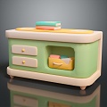 Desk Writing Desk Children's Writing Desk CG Desk 3d model