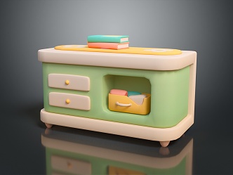 Desk Writing Desk Children's Writing Desk CG Desk 3d model