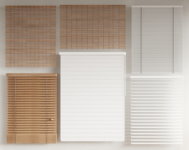 modern venetian blinds curtain 3d model