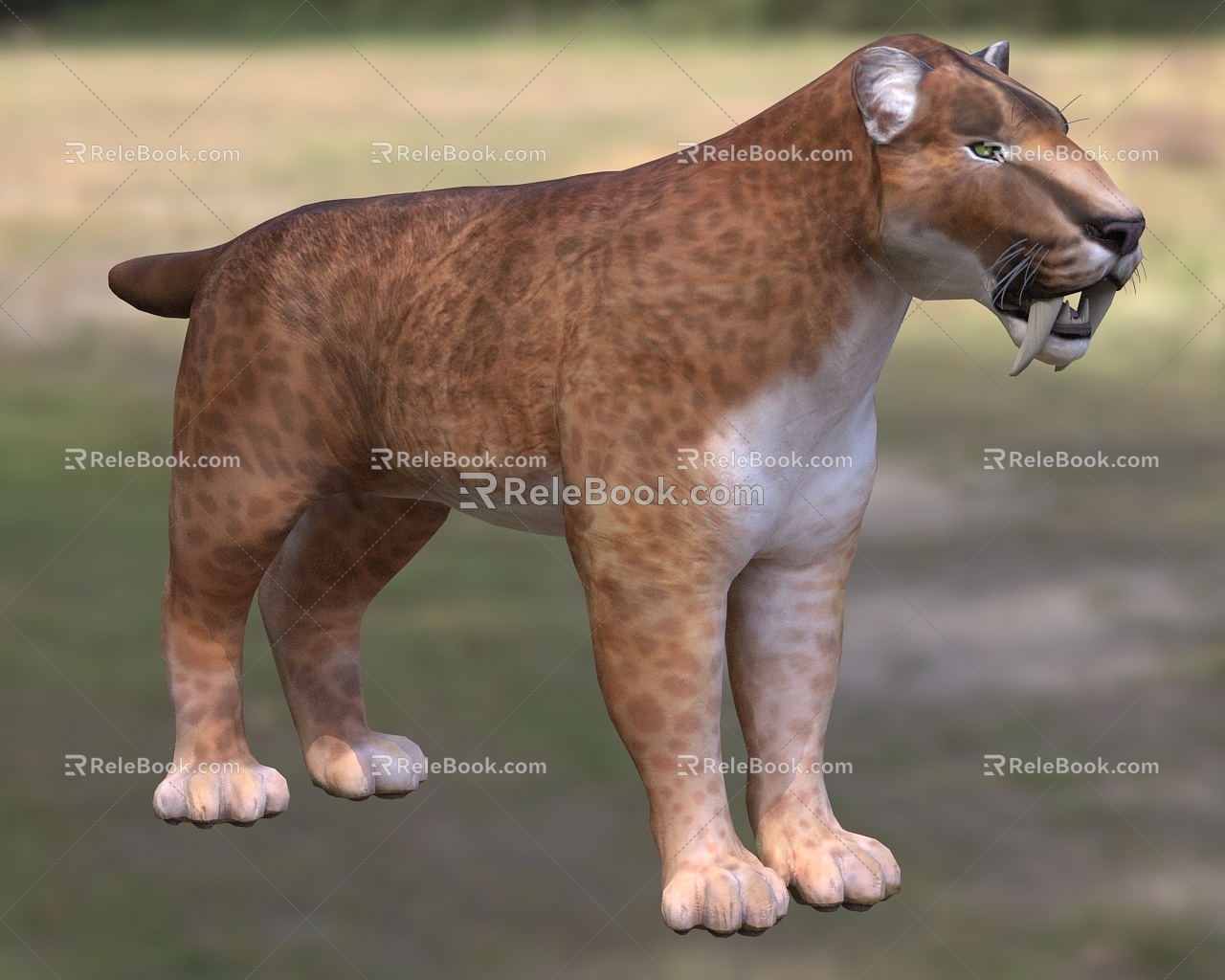 Destruction blade tooth tiger saber tooth tiger chaos blade tooth tiger 3d model