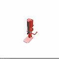 Red Vertical Industrial Equipment With Stable Base Operating Arm And Mechanical Structure