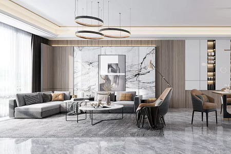 Light luxury restaurant 3d model