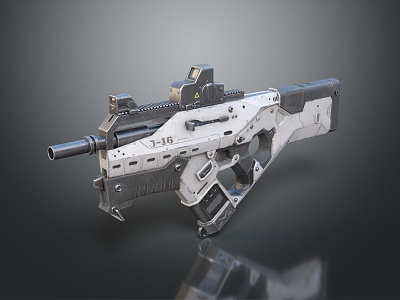 rifle semi-automatic rifle combat rifle battle rifle carbine war rifle attack rifle 3d model