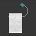 Toilet Paper Holder With Decorative Green Balls And Metal Stand For Bathroom