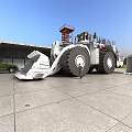 Heavy Duty Functional Construction Loader With Large Tires And Front Scoop
