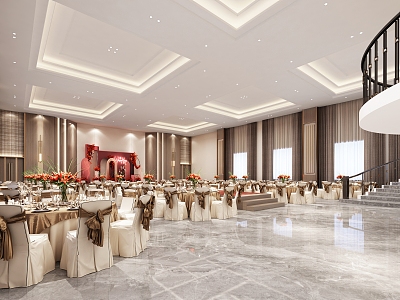 Modern Ballroom 3d model