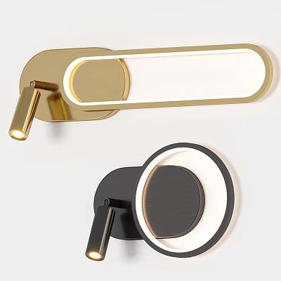 Modern Gold And Black Wall Lamps With Sleek Design For Home Decor 3d model