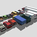 Various Types of Vehicles Including Trucks Vans Cars and SUVs in Different Colors