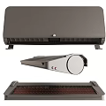 Modern Electric Heater Designs With Flat Panel Tilted And Grill Models 3d model