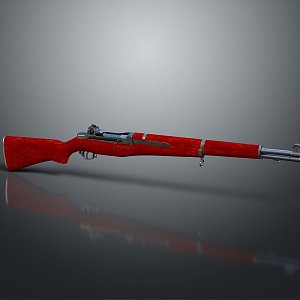 rifle semi-automatic rifle combat rifle battle rifle carbine war rifle attack rifle 3d model