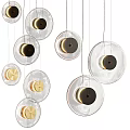 Modern Round Glass Pendant Lights With Metal Accents For Interior Decor