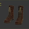 Brown Leather Ankle Boots With Lace Up Design And Vintage Fashion Style