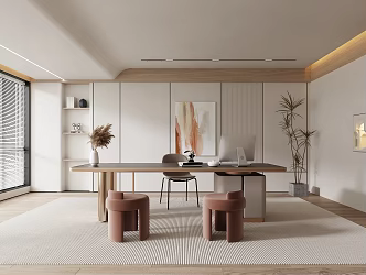 Modern study 3d model