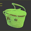 Handcrafted Woven Basket With Red Leather Handle And Metal Buckle