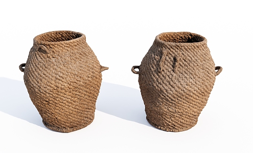 Modern Storage Basket Decorative Jar 3d model