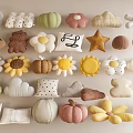 Cute Decorative Pillows with Various Shapes Colorful Designs and Fun Patterns for Home