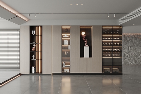 Modern Wine Cabinet 3d model