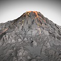 Volcanic Peak Mountain Range Volcanic Terrain 3d model